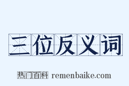 三位反义词是什么意思的图片